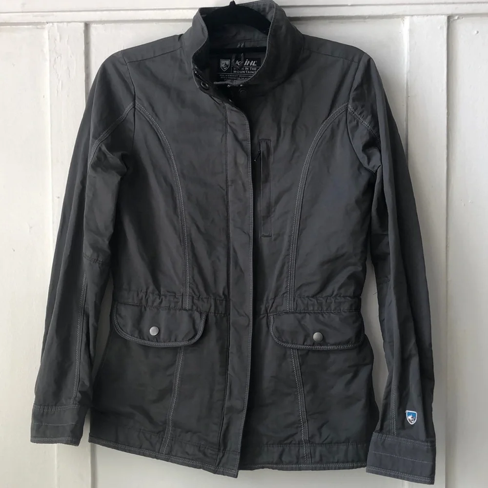 Kuhl Luna Gray Zipper and Button Up Jacket Size XS